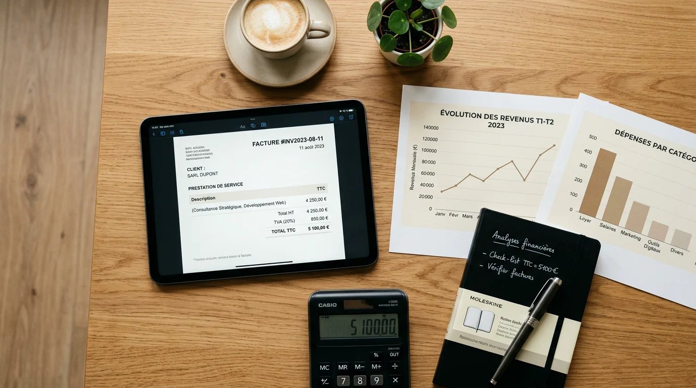 Facturation électronique d'un bureau d'études sur tablette