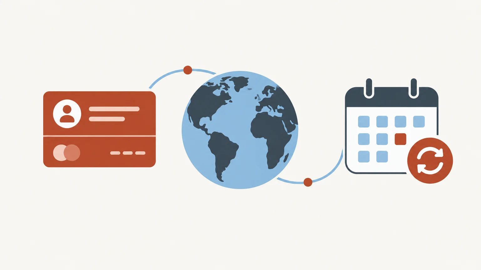 Editorial illustration of global subscription payments for digital businesses
