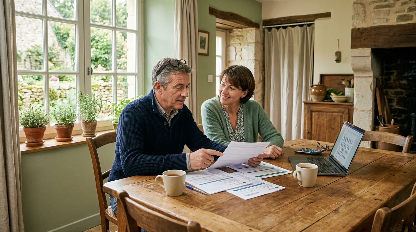 Propriétaires consultant les documents énergétiques de leur logement