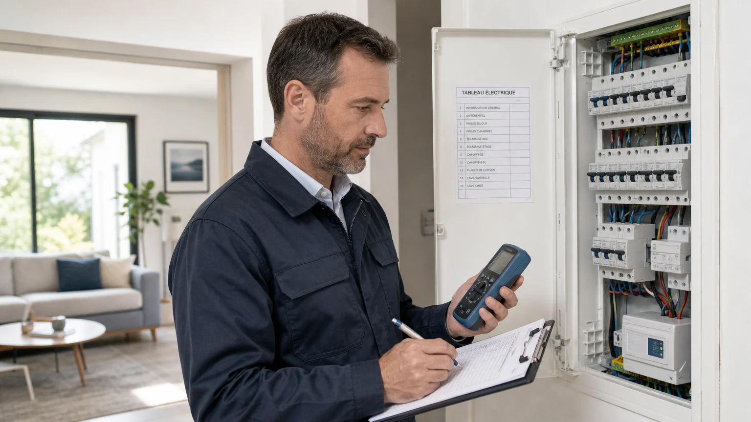Diagnostiqueur immobilier réalisant un contrôle dans un logement en 2026