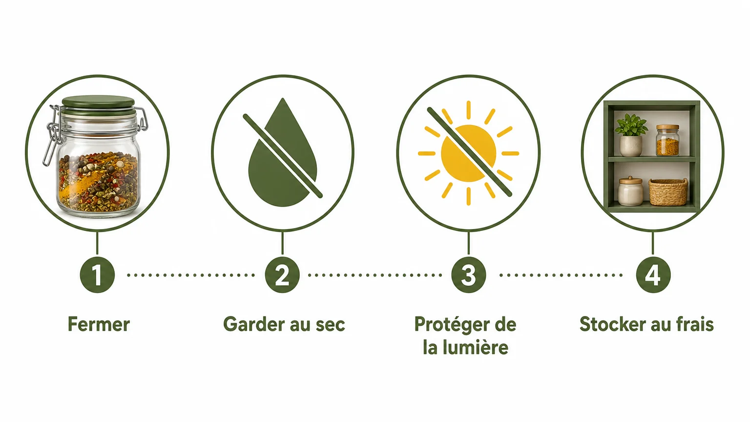 Checklist pour conserver correctement un mélange d’épices
