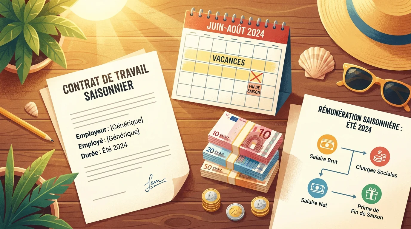 Documents de contrat et rémunération pour un emploi saisonnier estival en France