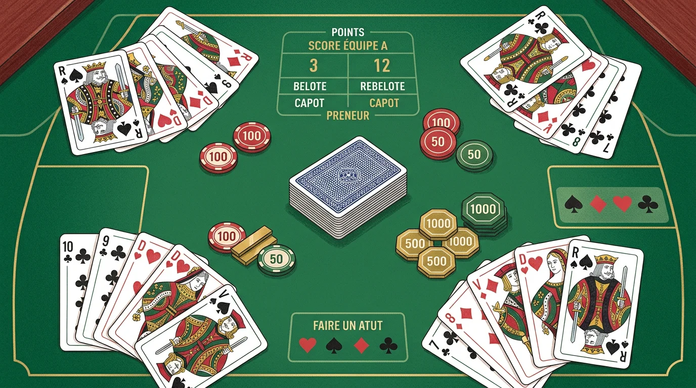 Jeu de belote en ligne gratuit : le guide complet 2026