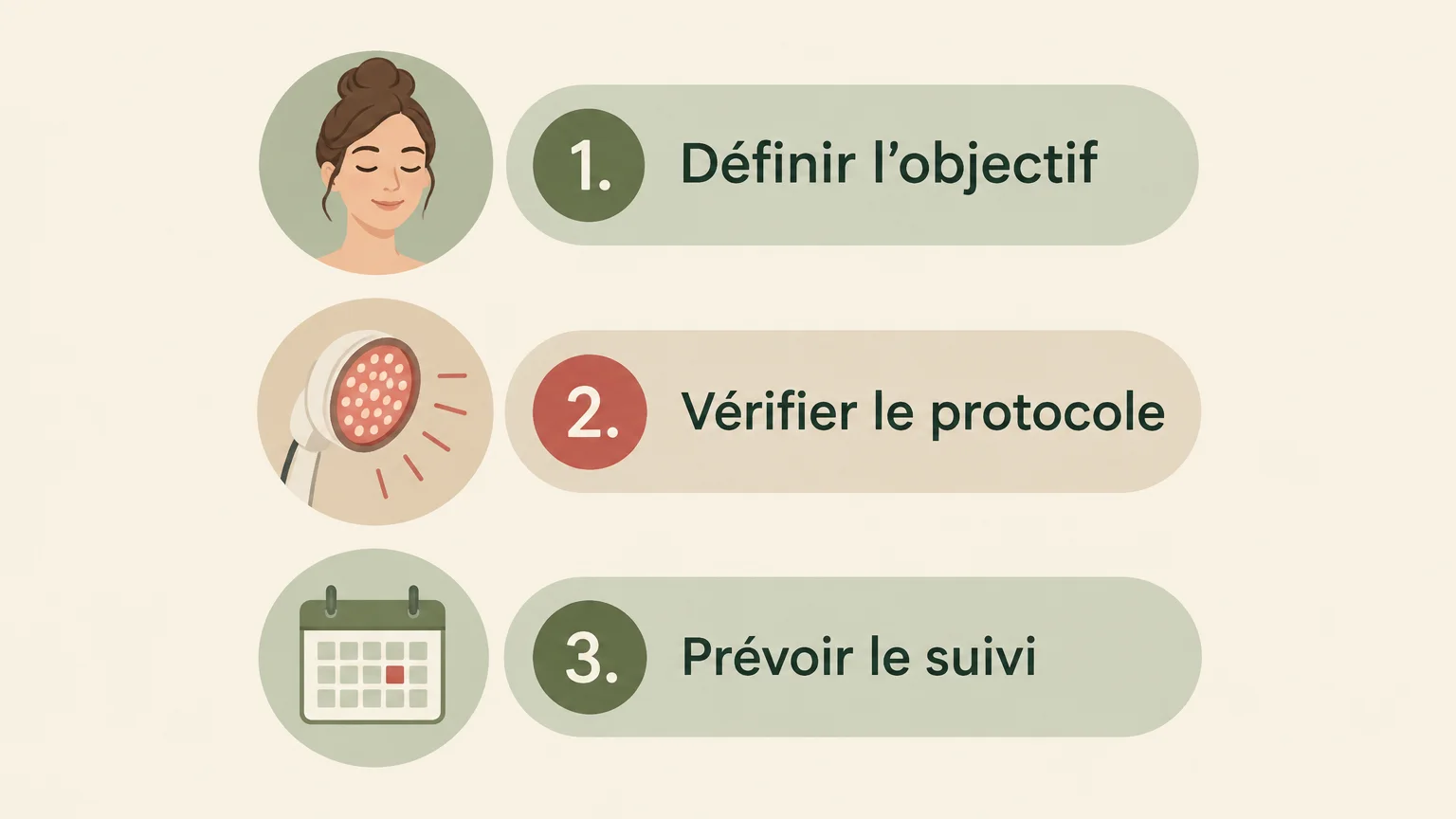 Trois critères pour préparer une séance de photobiomodulation : objectif, protocole et suivi