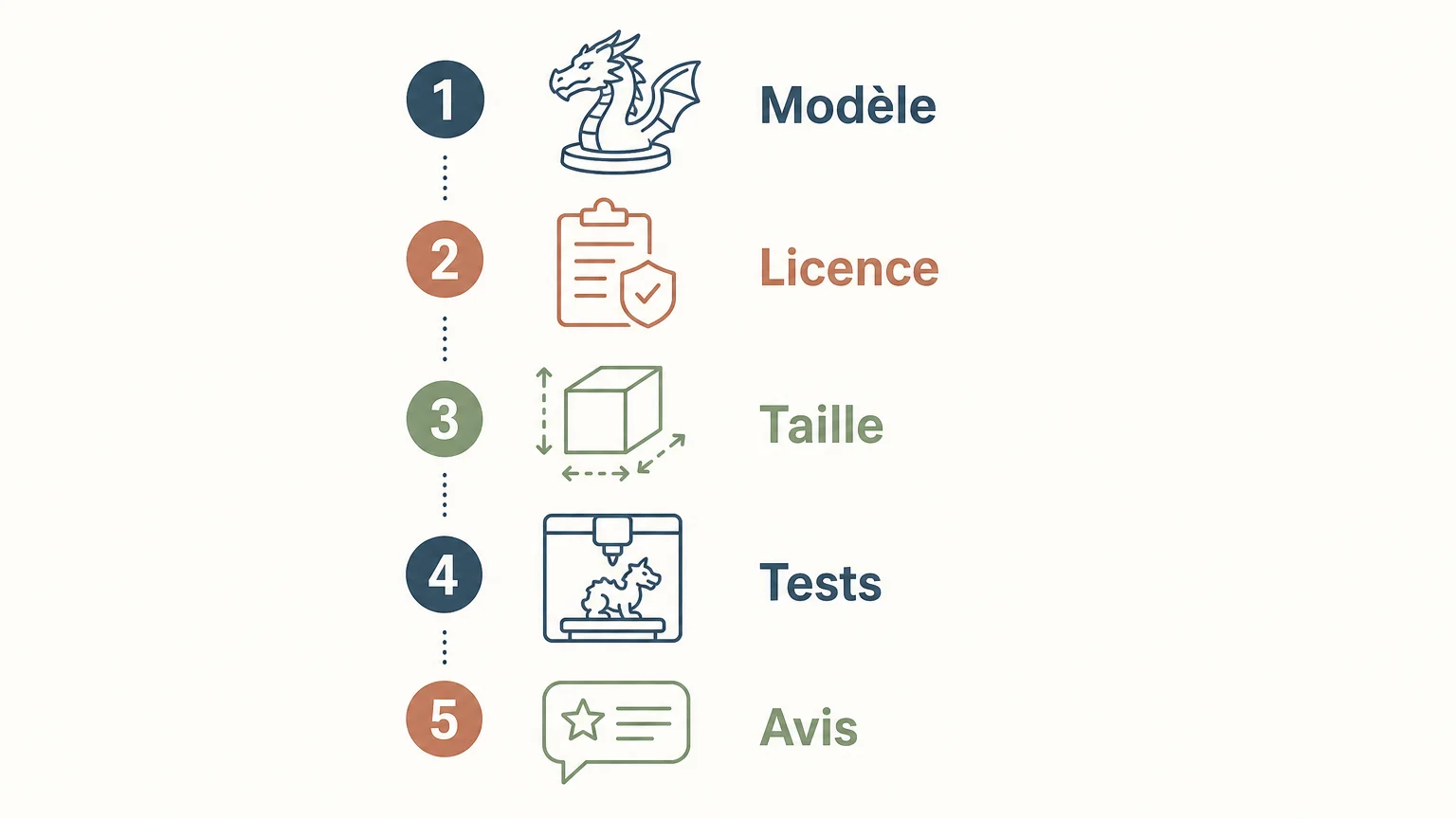 Checklist des critères pour choisir un fichier STL de dragon