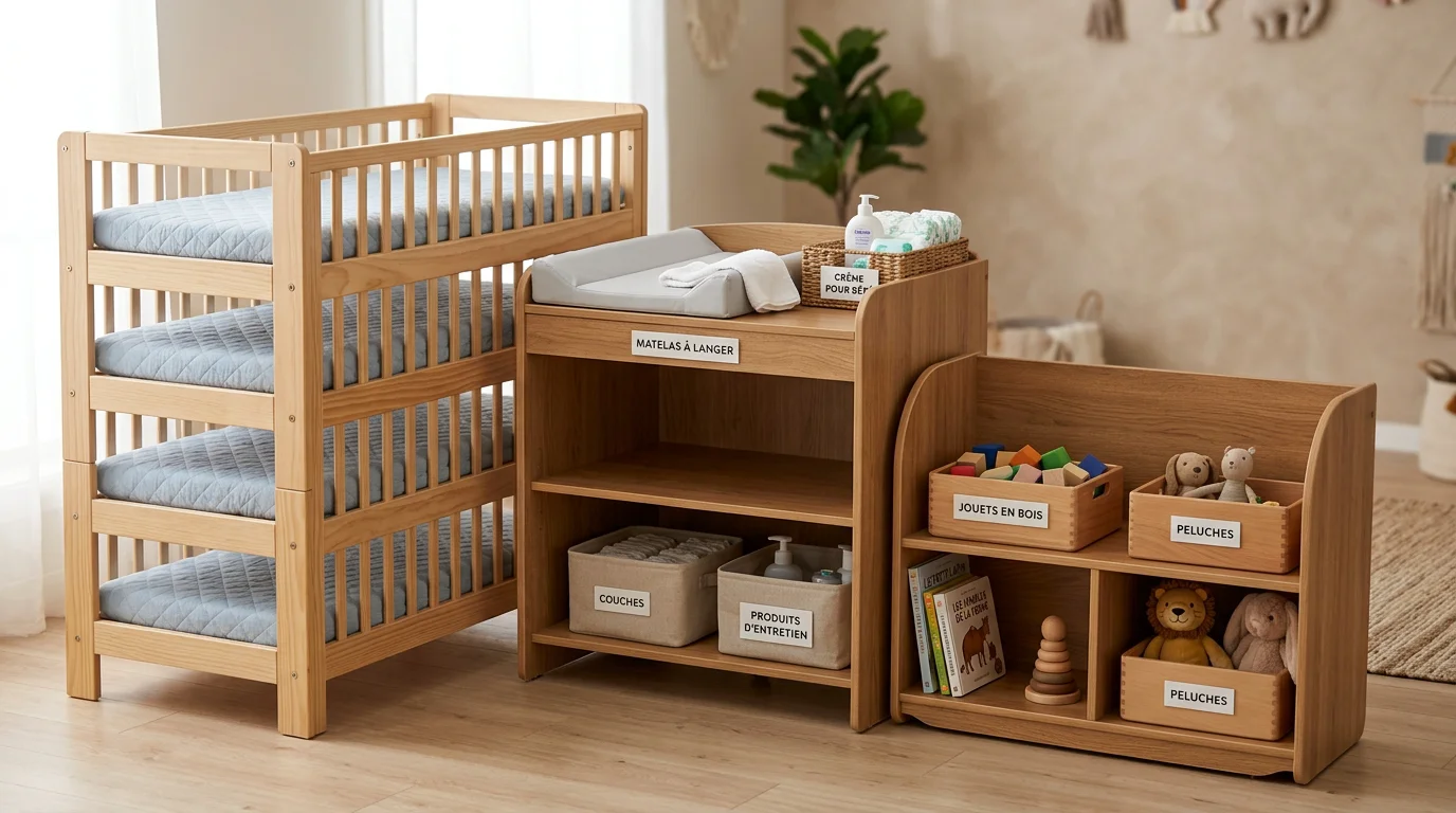 Mobilier professionnel pour crèche : couchettes, meuble de change et rangements