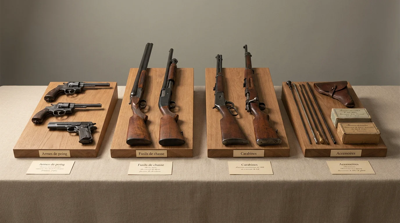 Présentation des différentes catégories d'armes à feu en France selon la réglementation