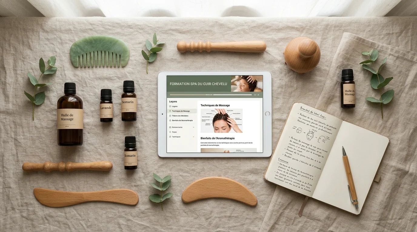 Matériel de formation Head Spa et support de cours en ligne