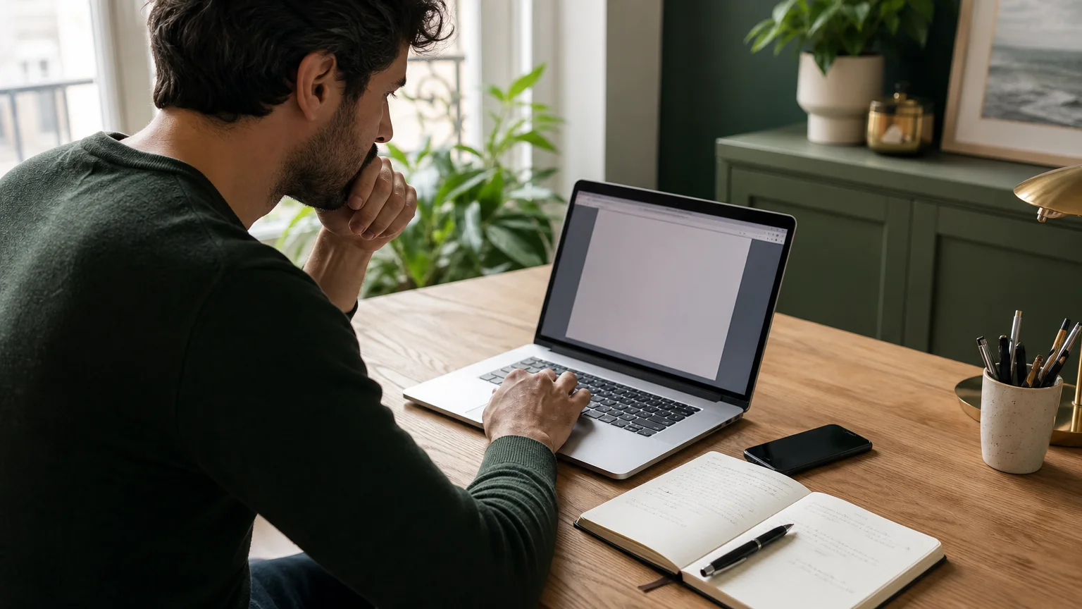 Personne consultant les conditions d’une offre de tours gratuits sur un ordinateur