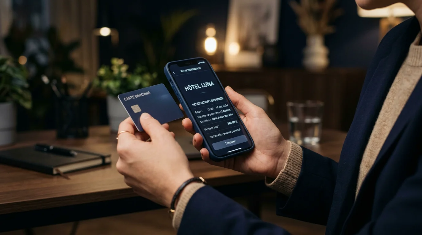 Réservation d'hôtel en ligne avec paiement sécurisé