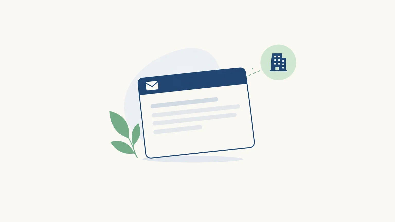 Carte de message commercial préparée à partir d’un contexte professionnel
