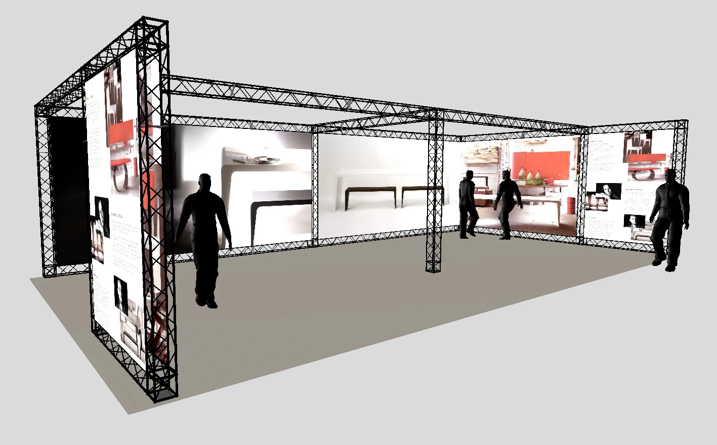 Stand Modul-XL - Tout en éléments modulaires pliables et stockables à plat.
