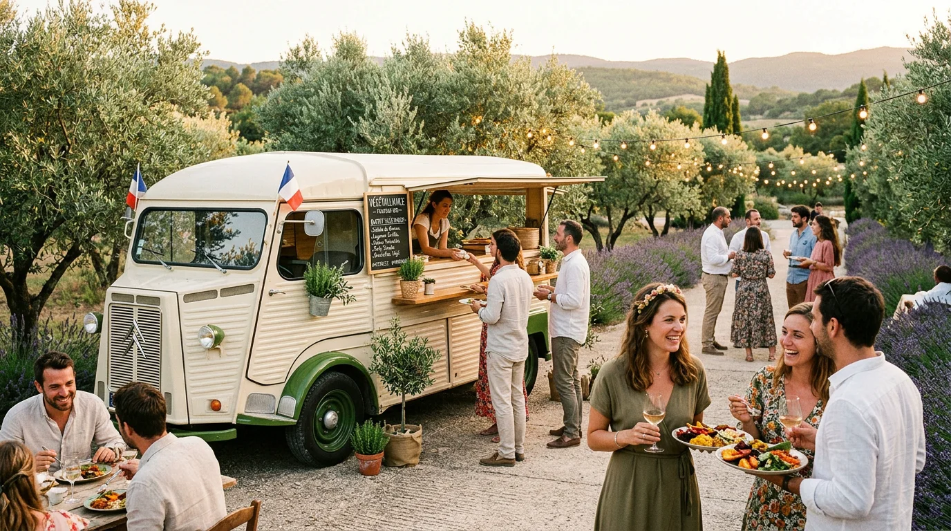 Food truck végétarien mariage : le guide en Provence 2026
