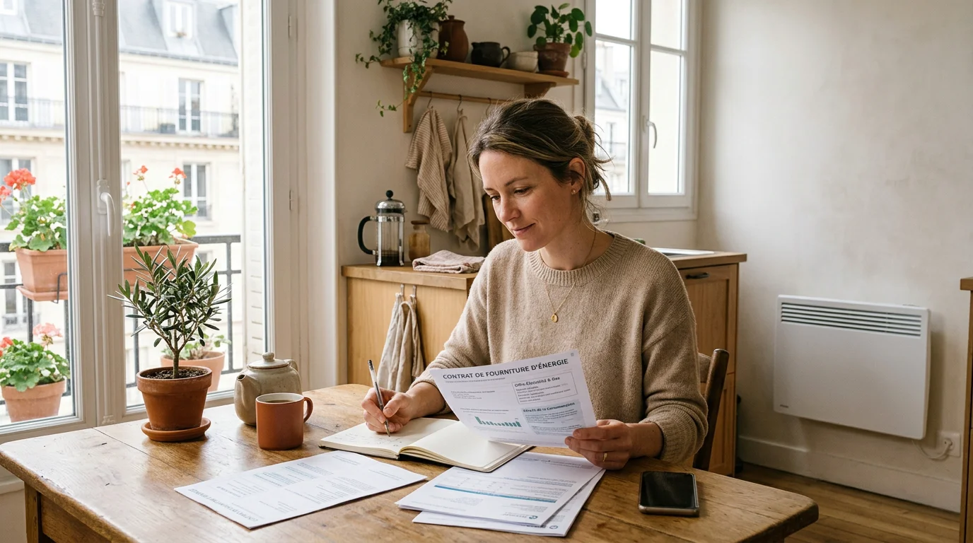 Propriétaire consultant les documents de son diagnostic énergétique
