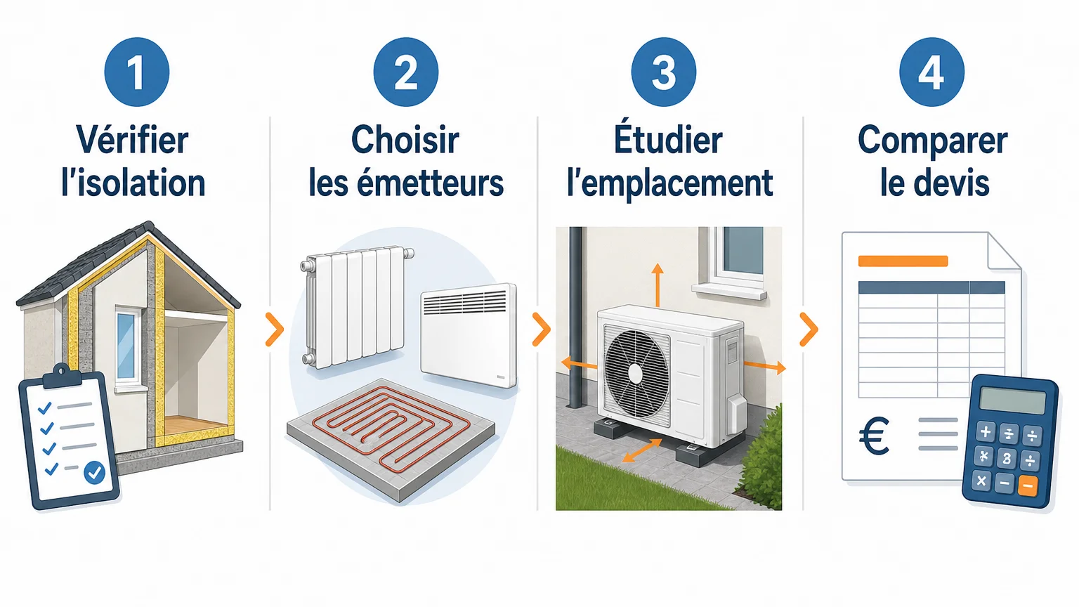Checklist en quatre étapes pour préparer un projet de chauffage par aérothermie