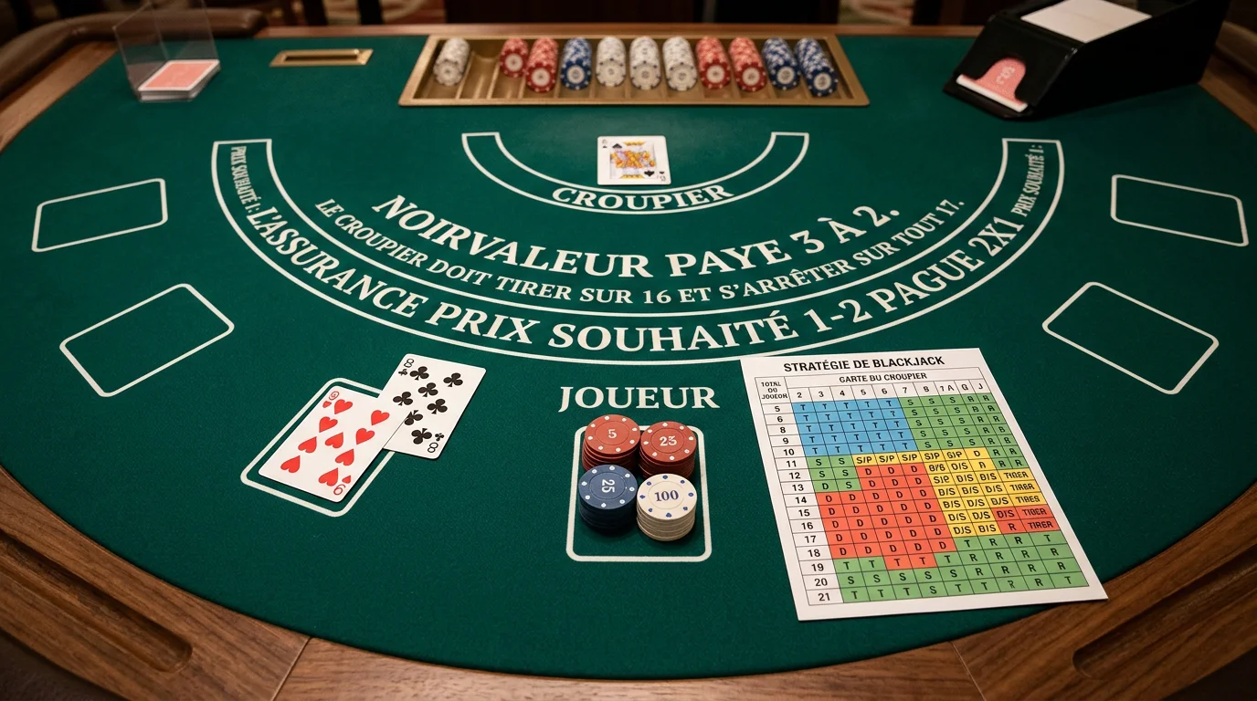 Blackjack chart : maîtrisez le tableau de stratégie de base