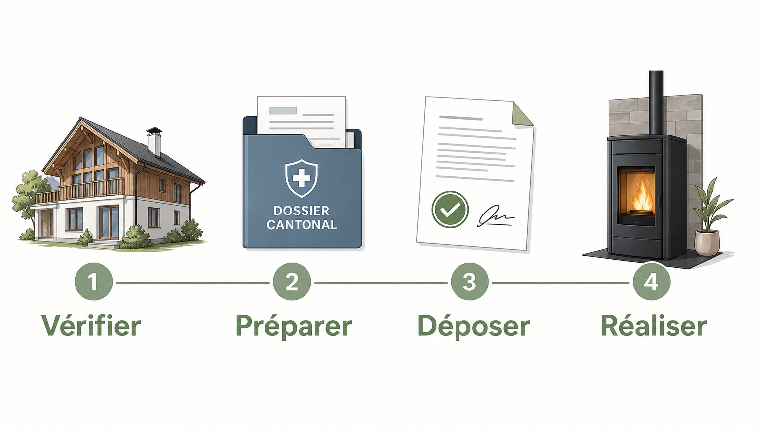 Checklist des étapes pour demander une subvention de chauffage en Suisse