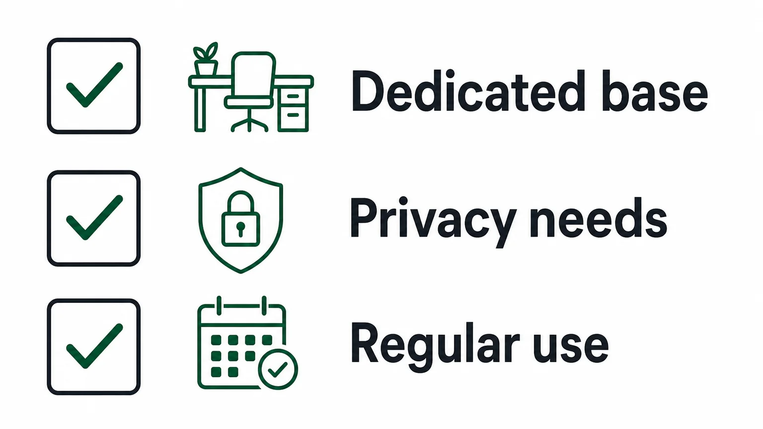 Three criteria to consider before choosing a private office