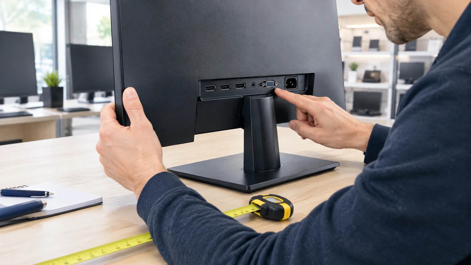 Vérification des dimensions et des ports d’un écran PC avant achat