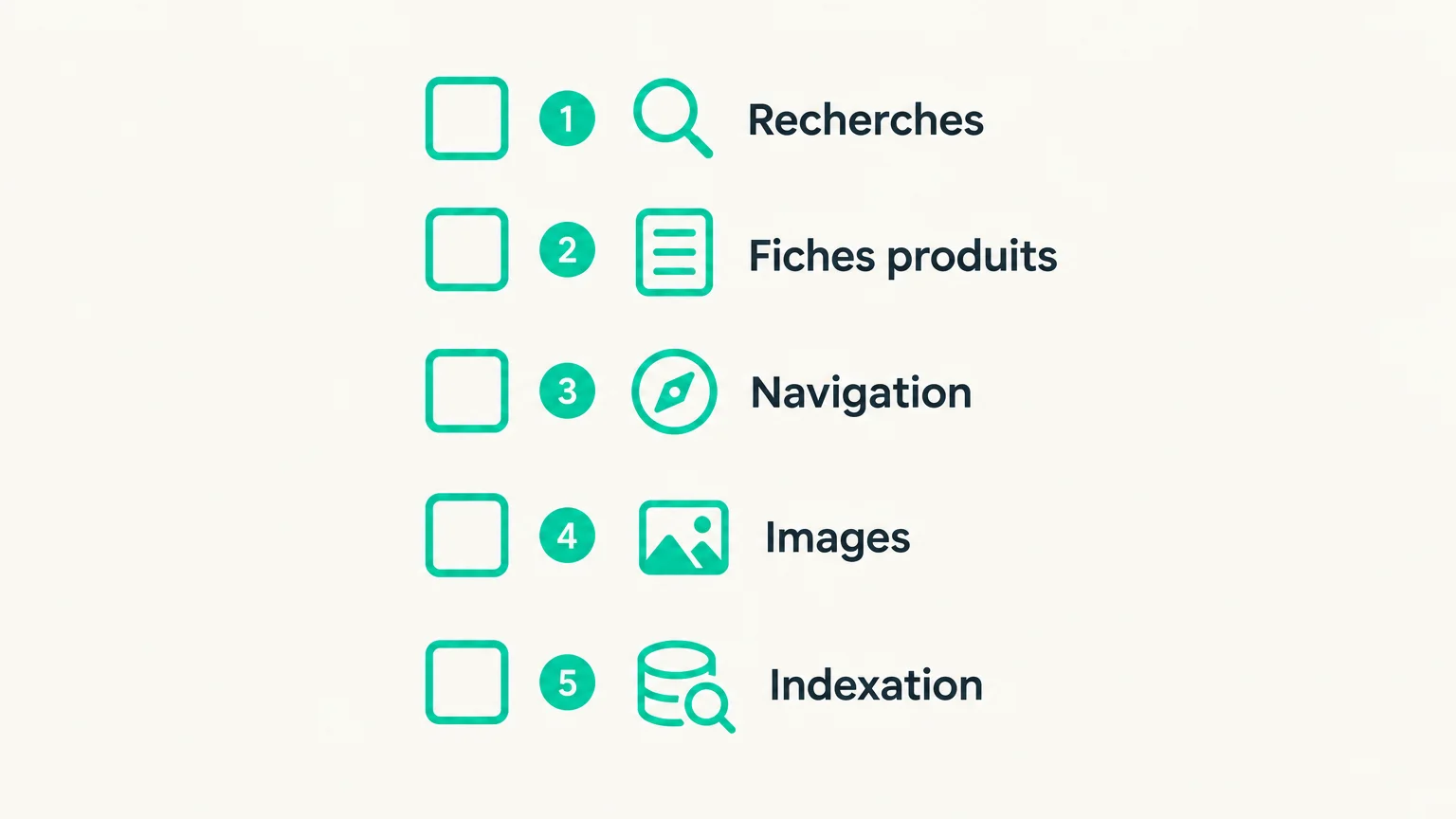 Liste de contrôle en cinq étapes pour optimiser gratuitement le SEO d’une boutique