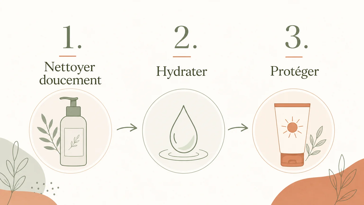 Routine simple en trois étapes pour prendre soin d’une peau stressée