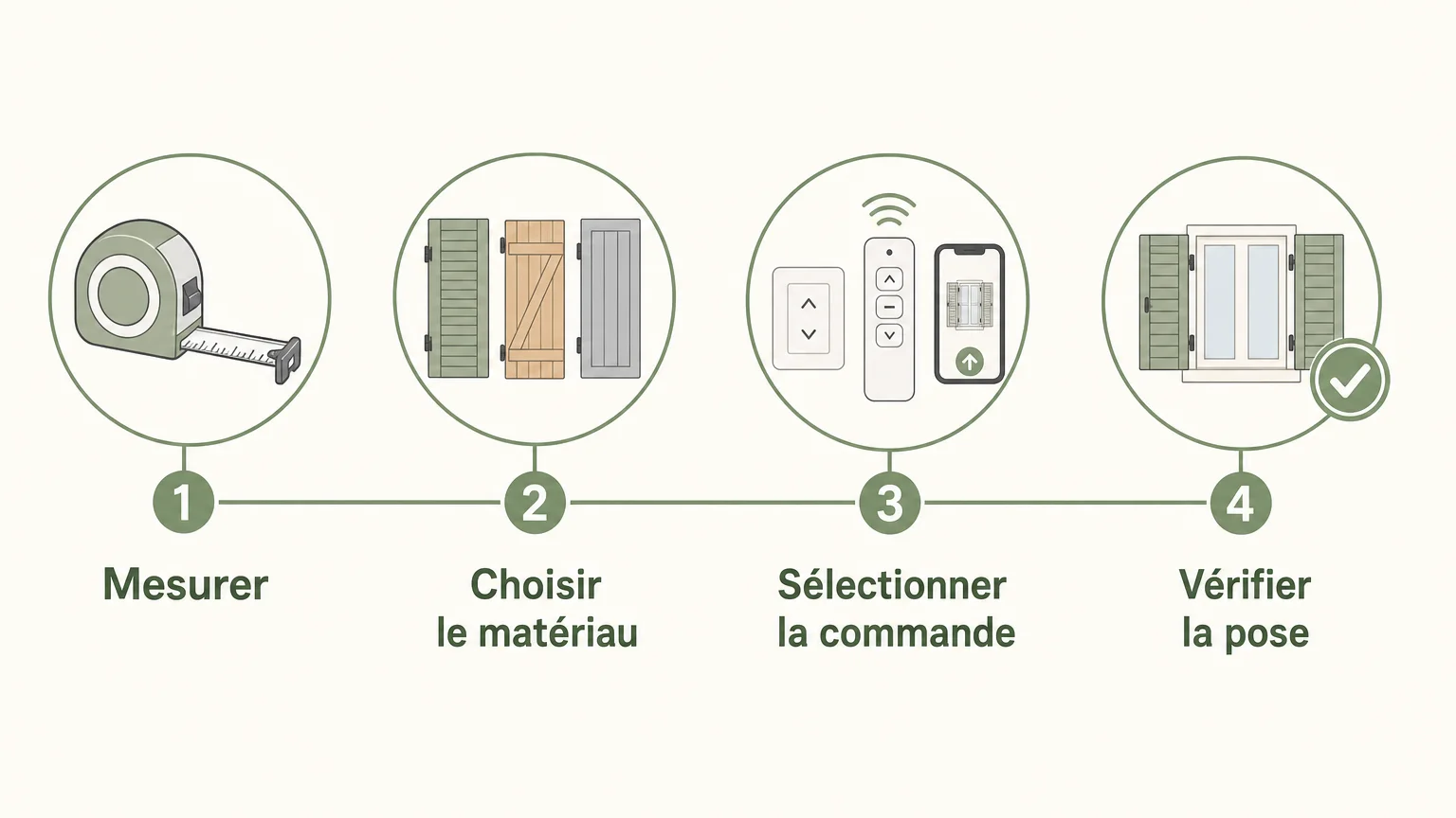 Checklist des critères pour choisir des volets adaptés