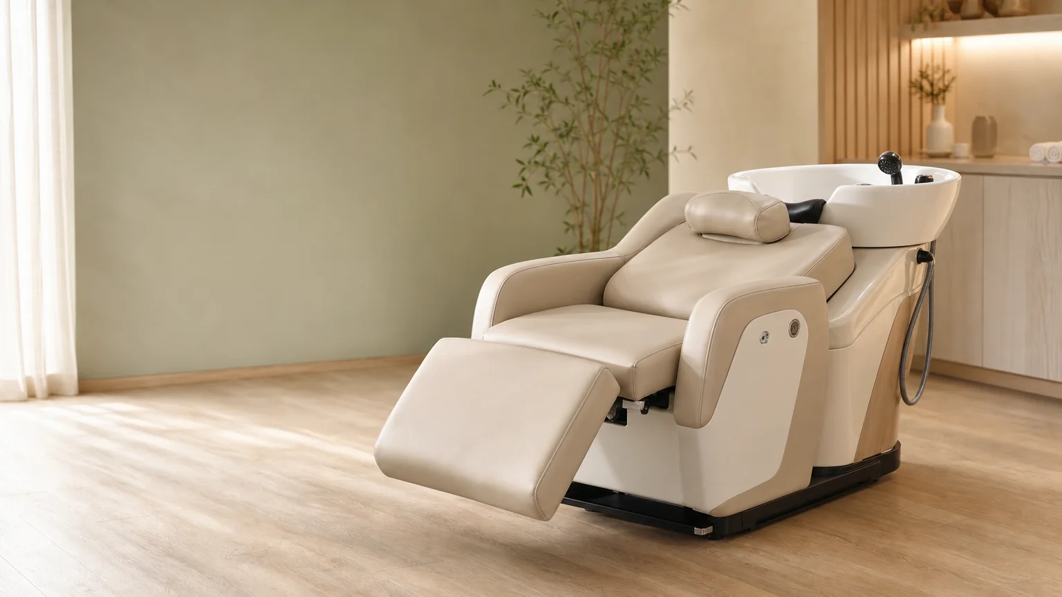 Fauteuil massant Head Spa professionnel dans une cabine de soin