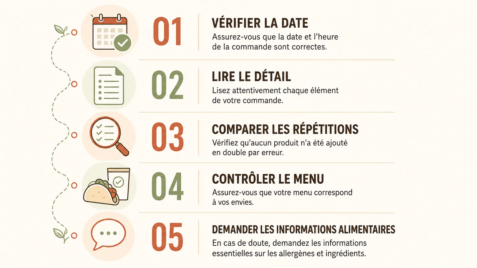 Checklist pour interpréter les avis avant de commander un tacos