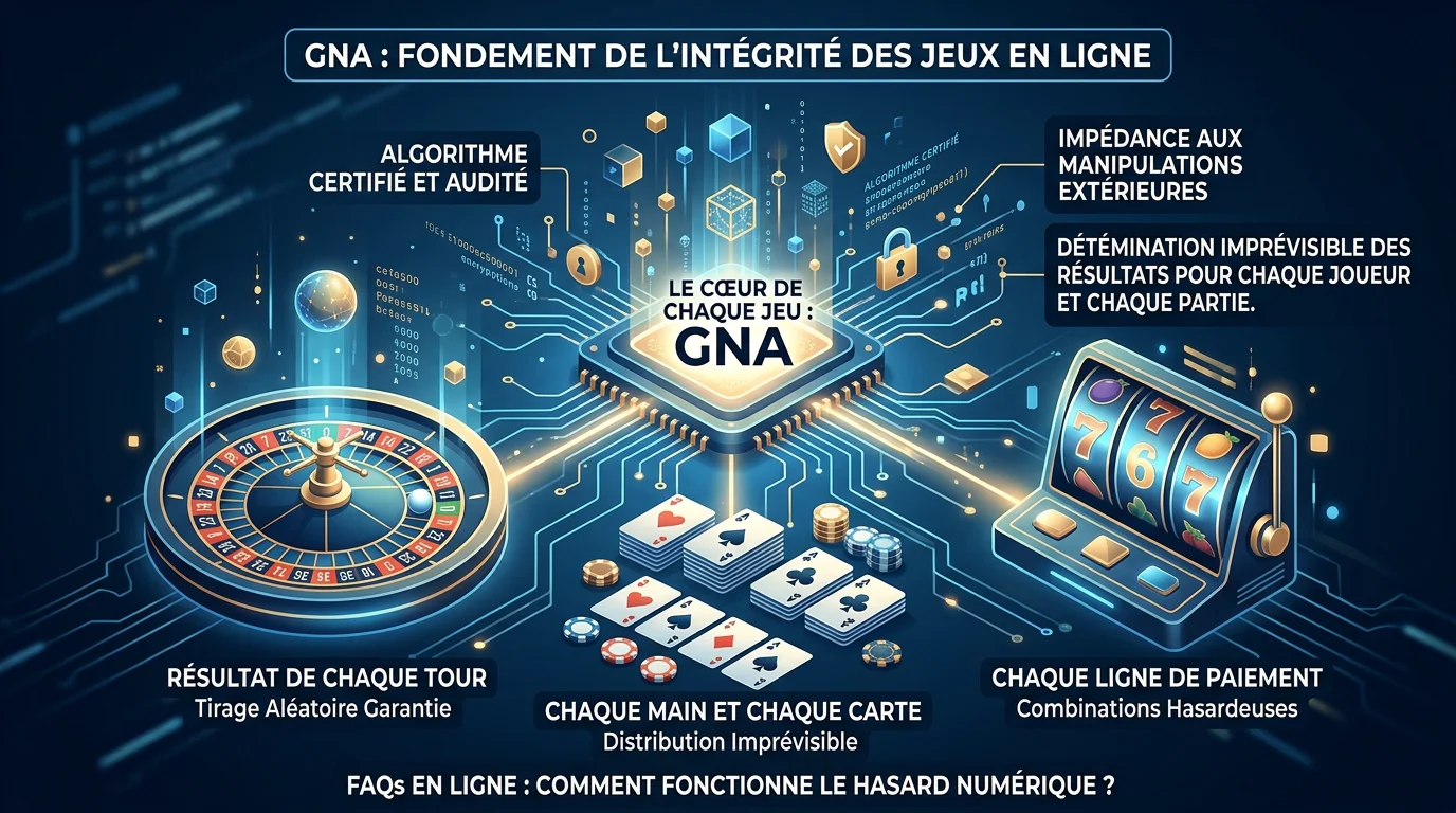 Illustration du fonctionnement aléatoire des jeux de casino en ligne