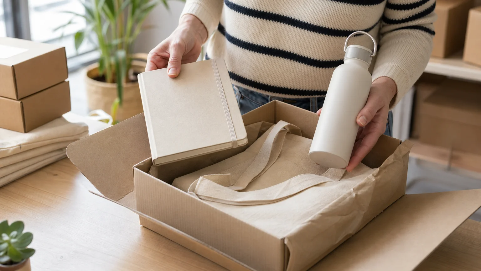 Sélection d’objets utiles pour composer un welcome pack d’entreprise