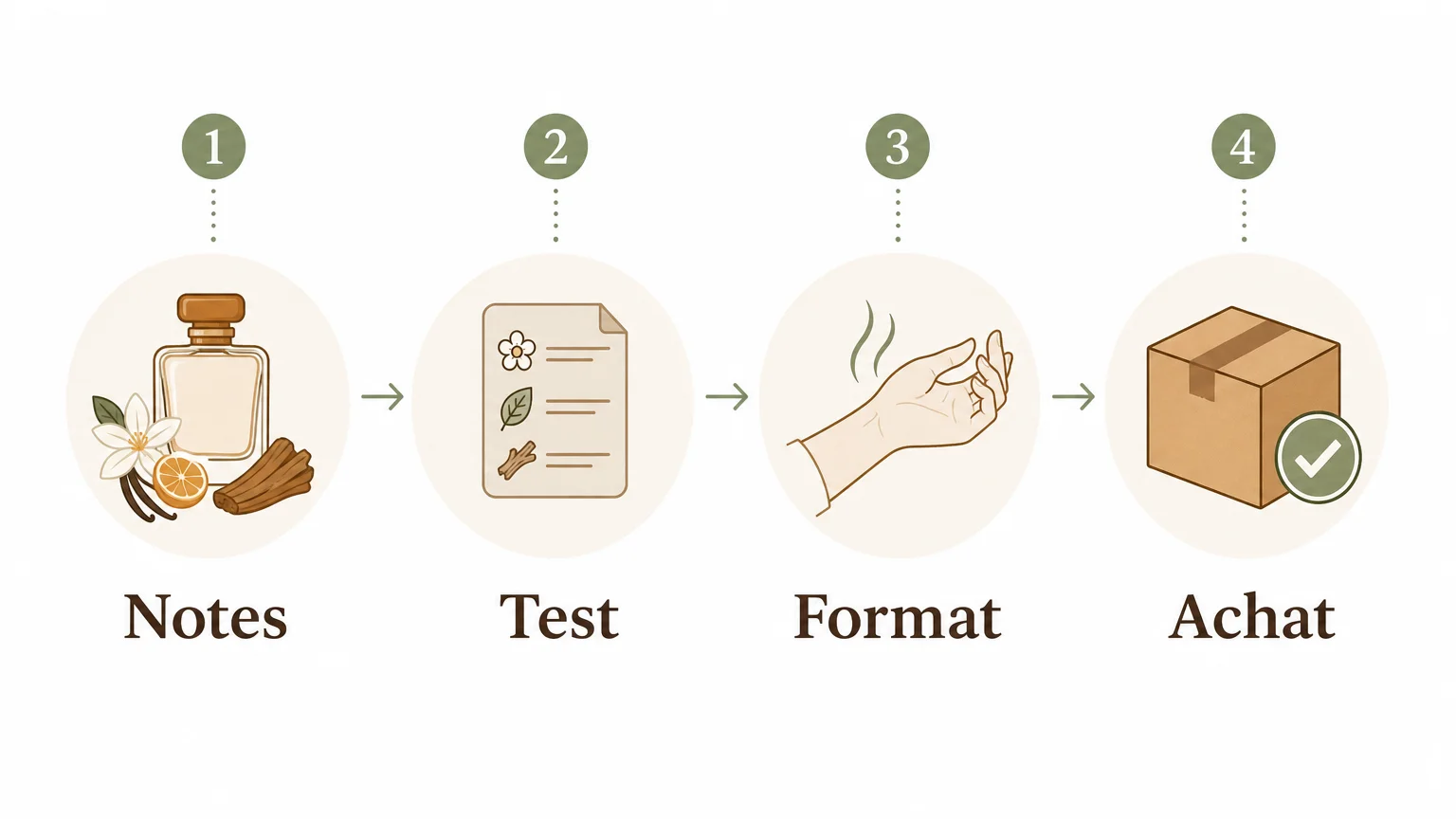 Checklist pour choisir un parfum selon les notes, le test, le format et l’achat