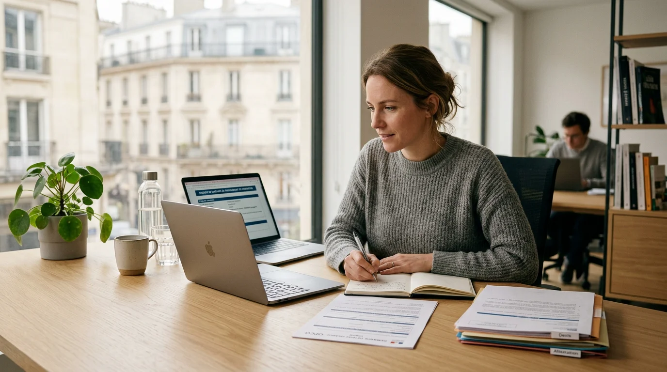 Personne préparant le dossier de financement de sa formation en 3D