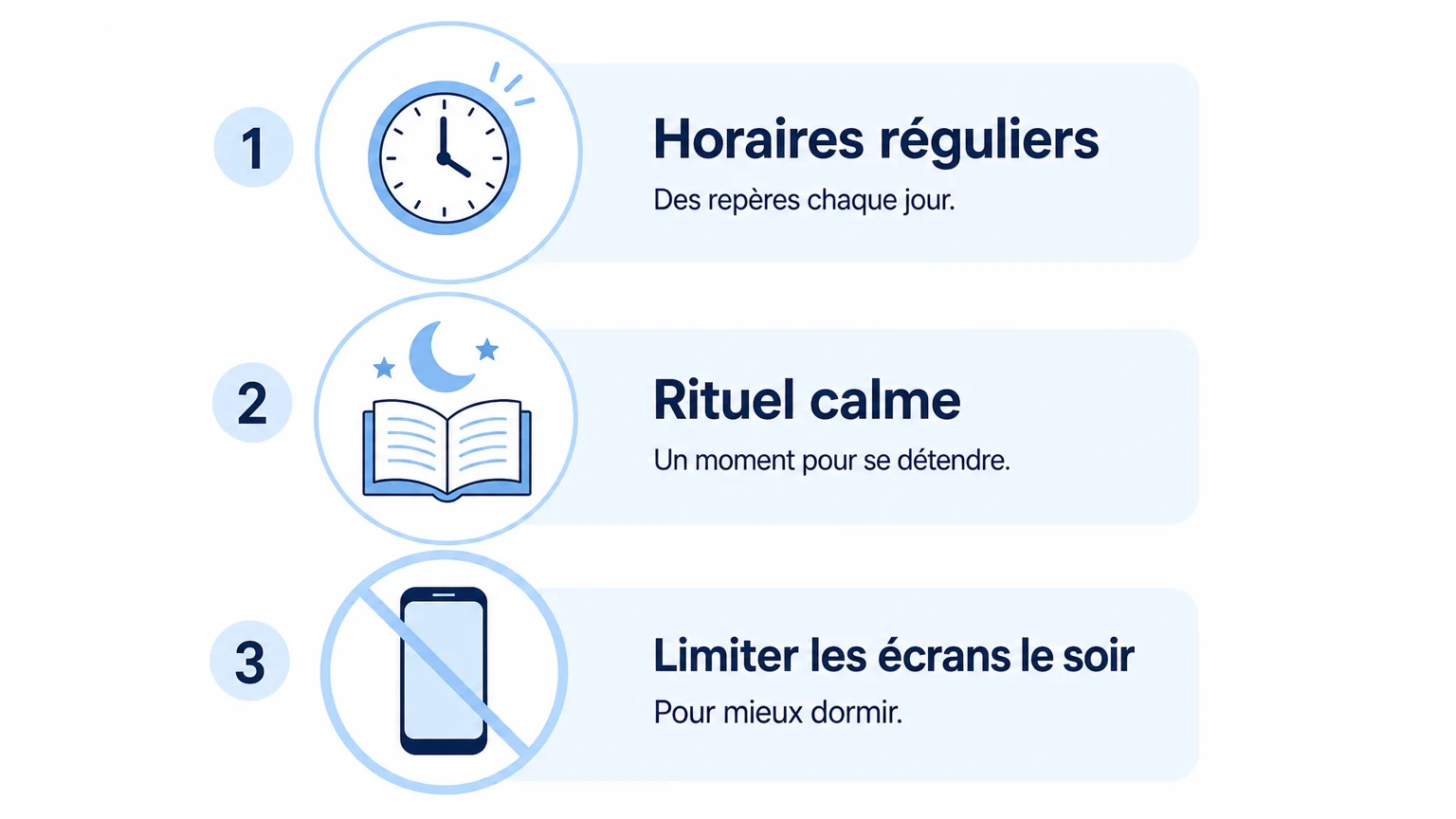 Checklist illustrée des habitudes favorables au sommeil de l’enfant