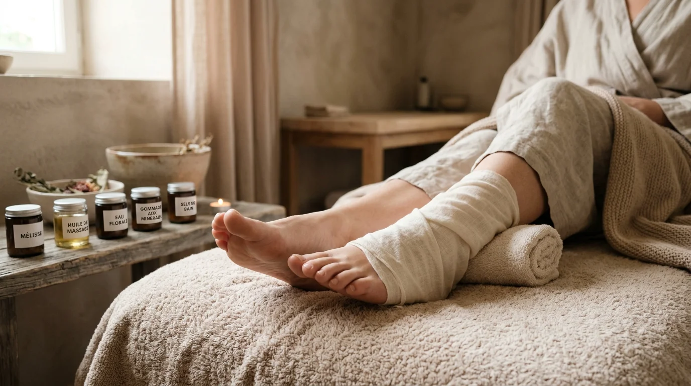 Soin professionnel de massage des pieds dans un institut de bien-être