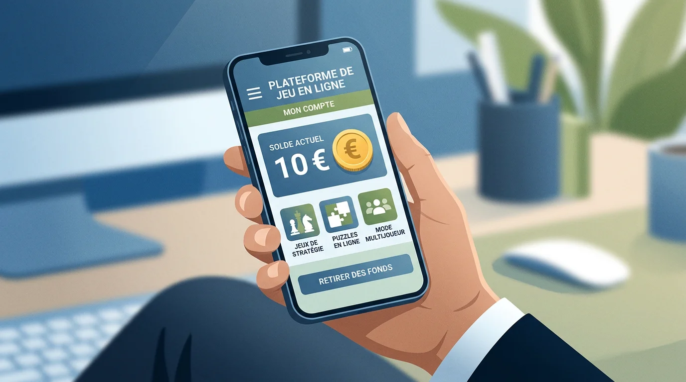 Smartphone affichant une offre de bonus de casino en ligne sans dépôt