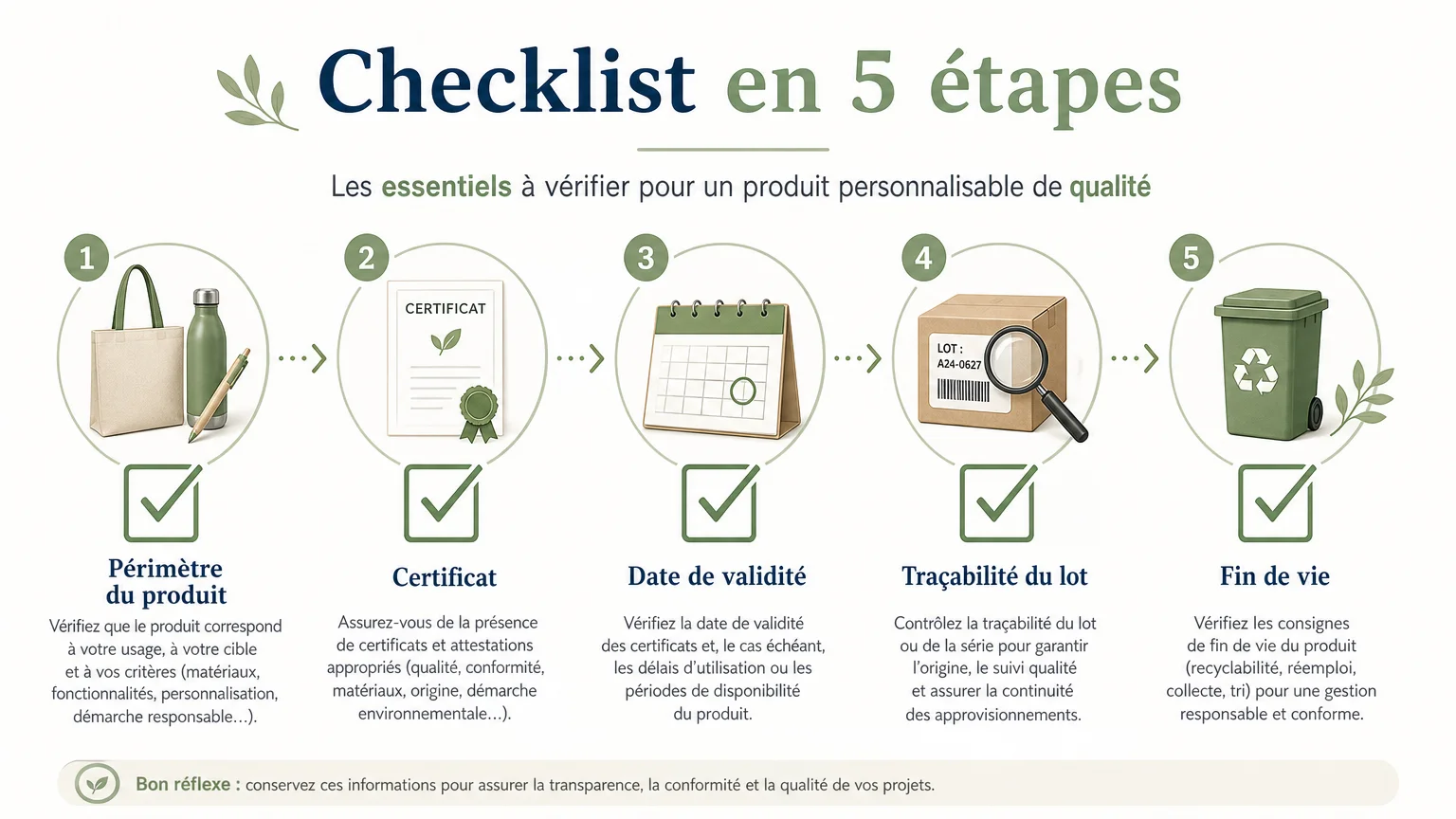 Checklist de vérification d’un produit RSE avant achat