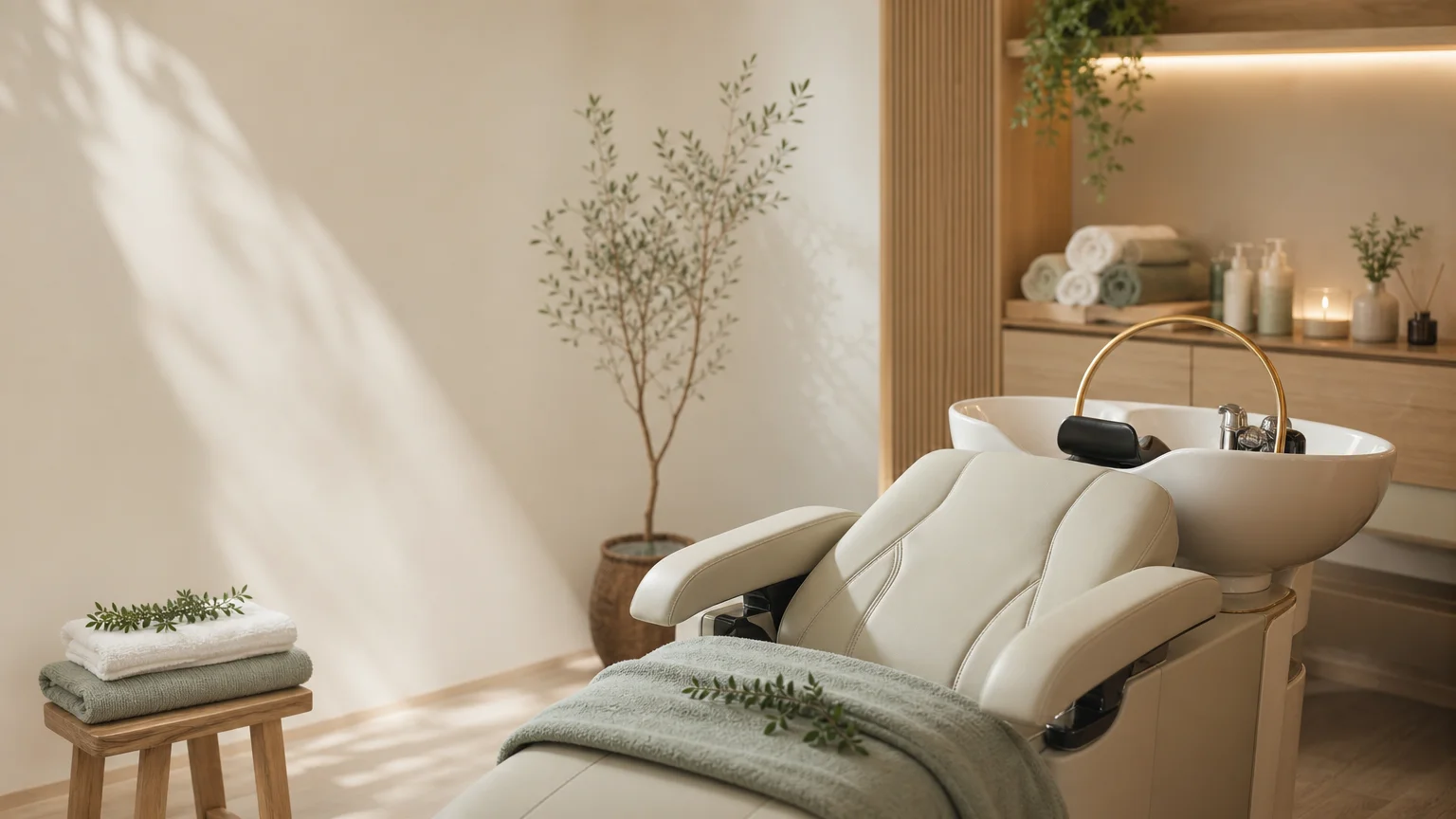 Espace Head Spa professionnel conçu pour une expérience différenciante