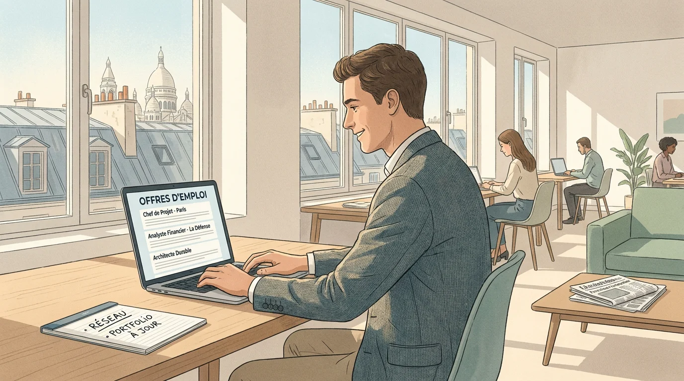 Étudiant recherchant une alternance en communication à Paris dans un espace de coworking