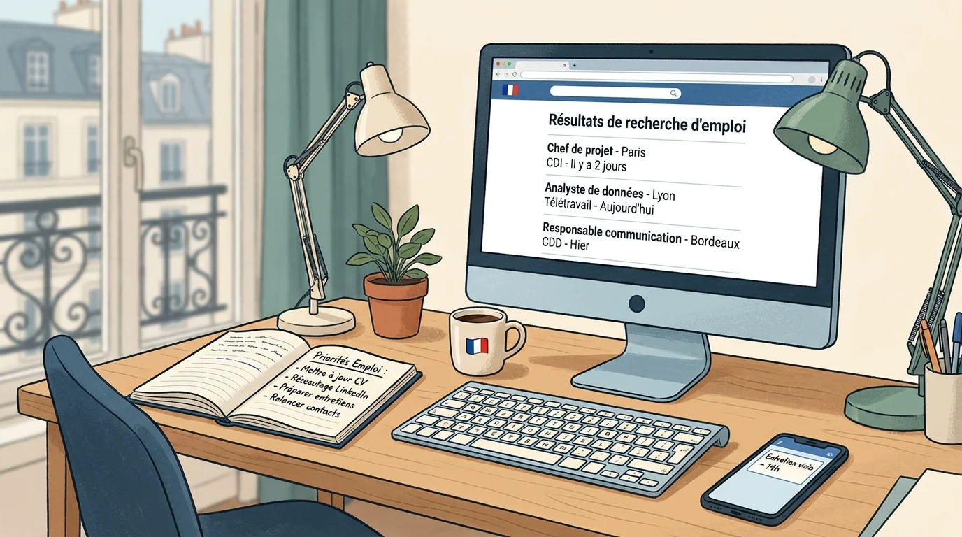 Bureau organisé pour la recherche d'une alternance en communication