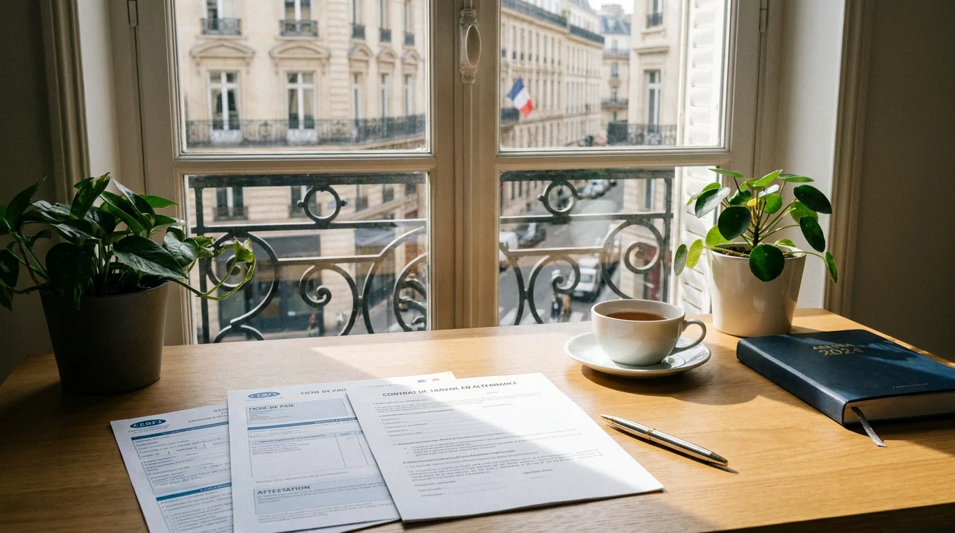 Documents administratifs et contrat de travail pour une alternance en France