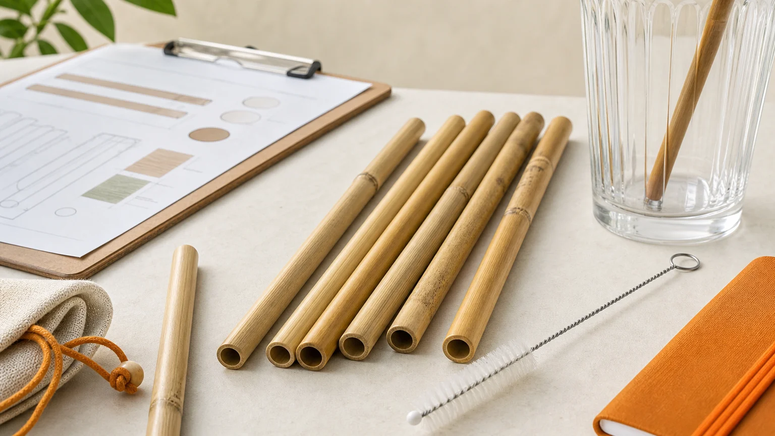 Contrôle d’une paille en bambou naturelle avant usage professionnel