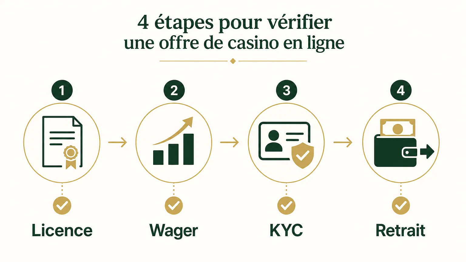 Checklist des critères à vérifier avant d’utiliser un bonus sans dépôt