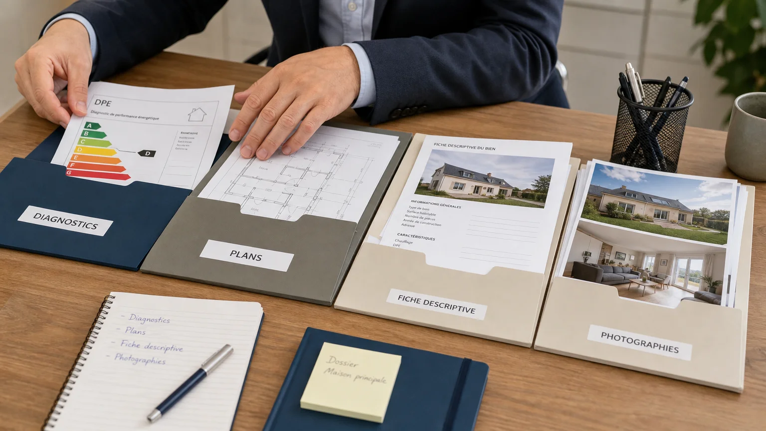 Dossier immobilier organisé avant la diffusion d’une annonce