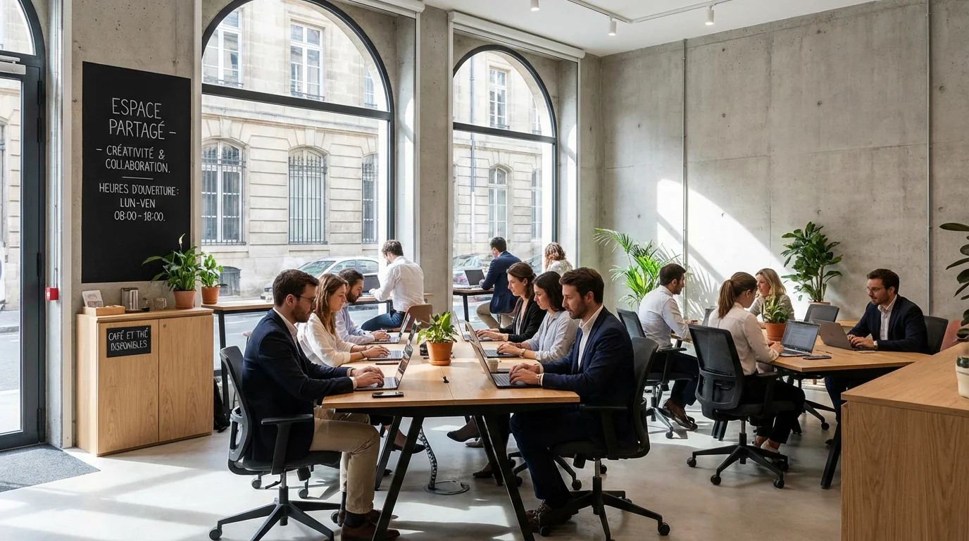 Espace de coworking moderne illustrant la croissance du freelancing en Europe en 2026