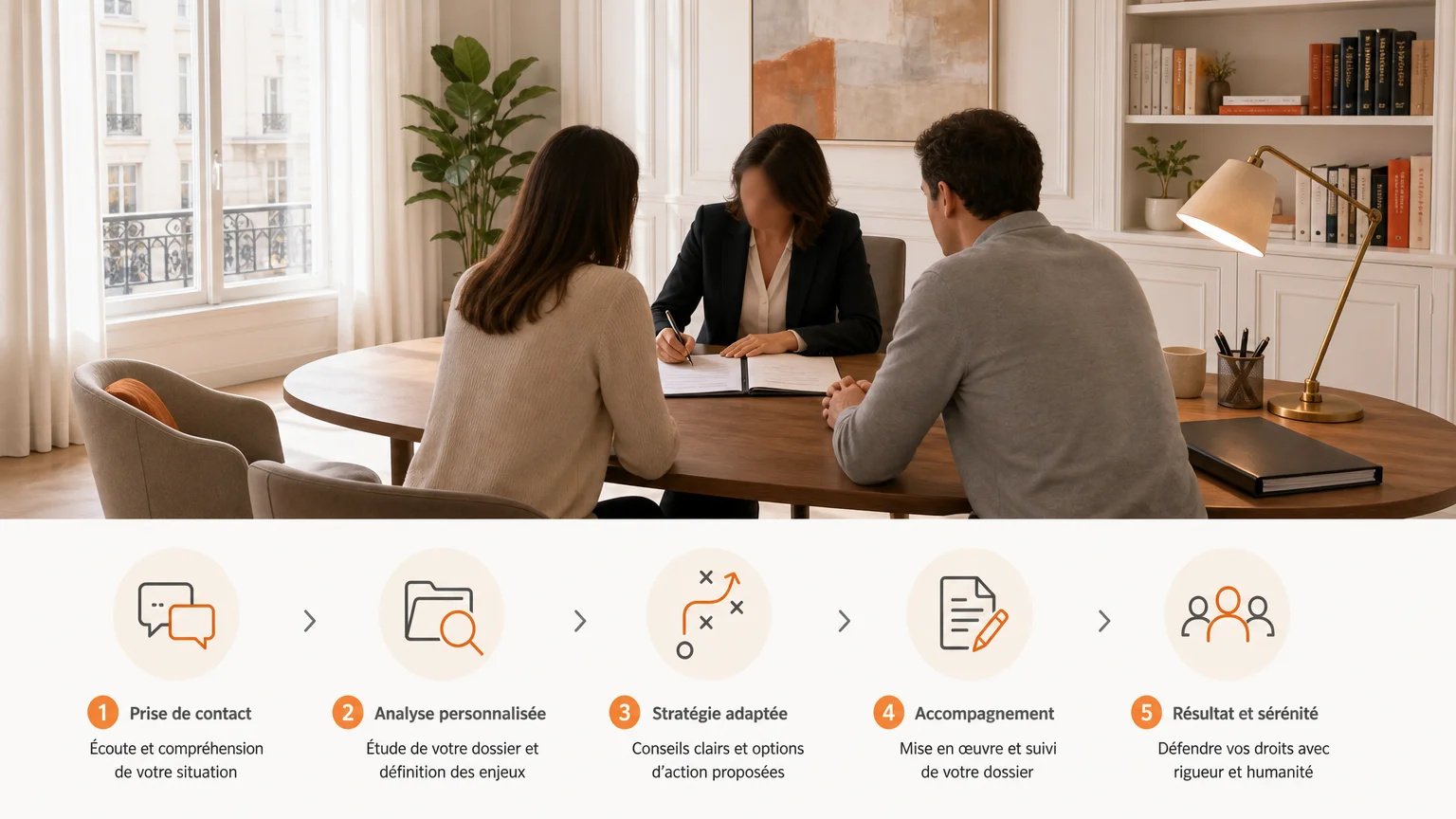 Personnes anonymes signant un document dans un cabinet juridique lumineux