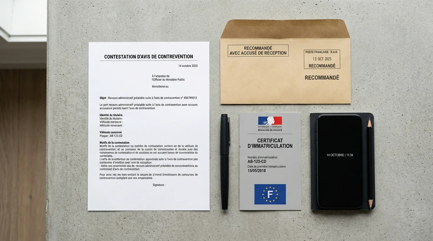 Pièces à réunir pour contester un forfait post-stationnement par courrier recommandé