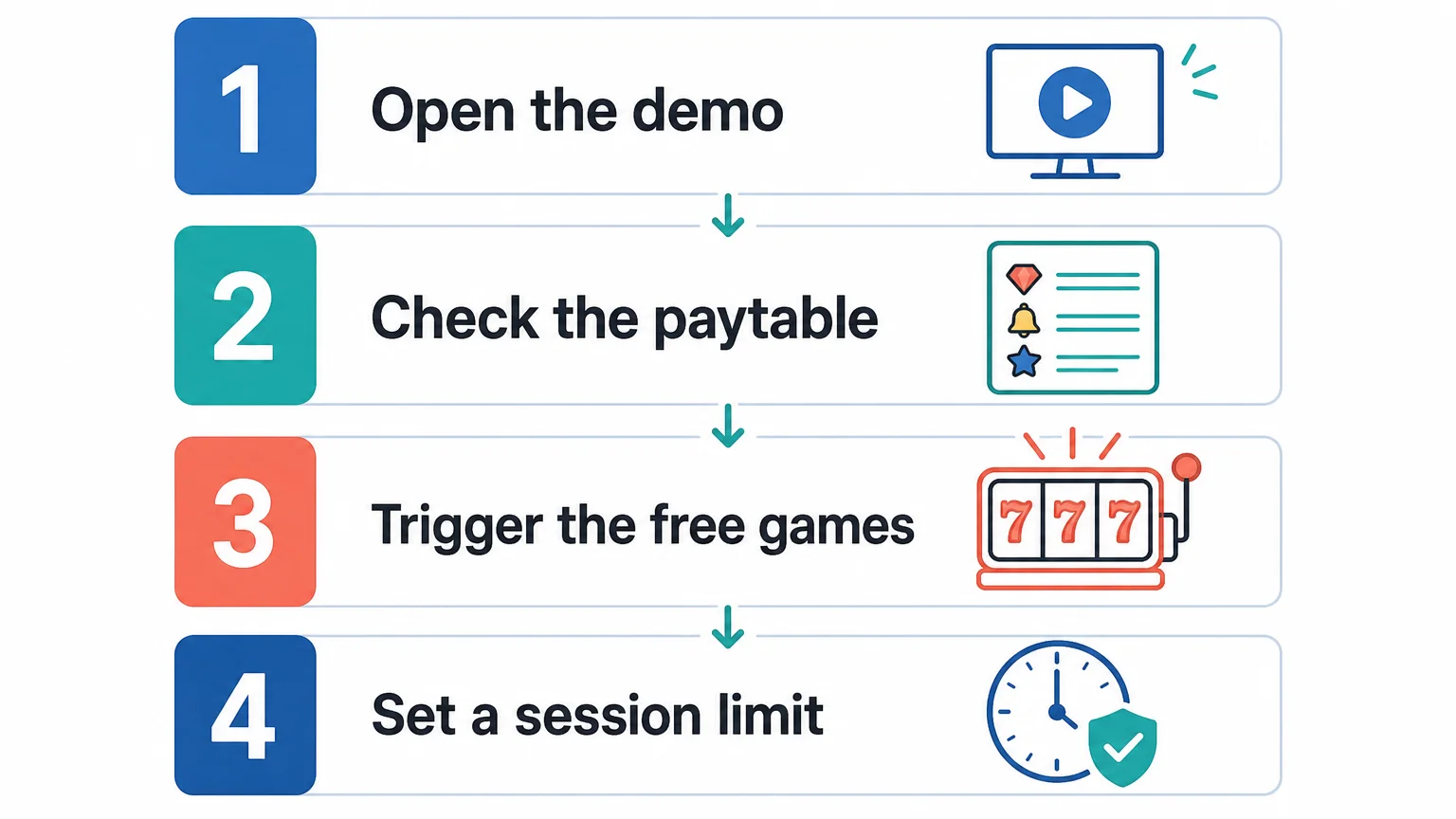 Four step checklist for testing a slot demo responsibly