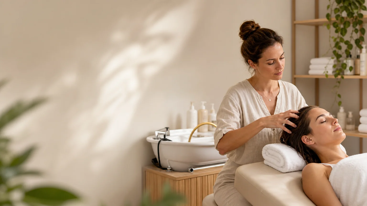 Formation professionnelle au Head Spa dans un espace de bien-être en France