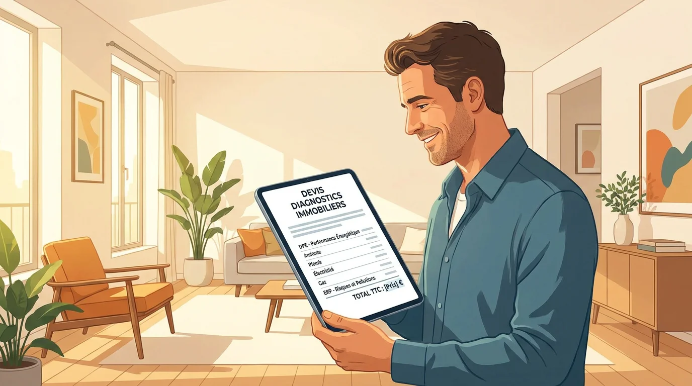 Propriétaire bailleur comparant des devis de diagnostics immobiliers pour sa location