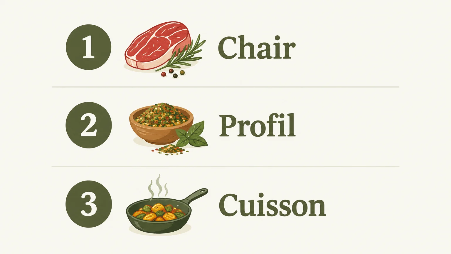 Trois critères pour choisir un mélange selon la chair, le profil et la cuisson